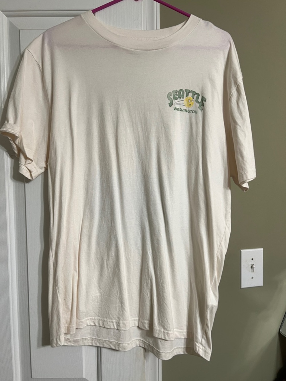 Hollister Seattle Graphic Crewneck T-Shirt - Cream